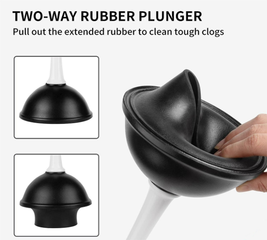Toilet Plunger and Bowl Brush for Bathroom Cleaning