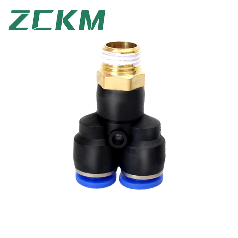 Px Series Three-Way Plastic Blue Pneumatic Fittings for Air Hose