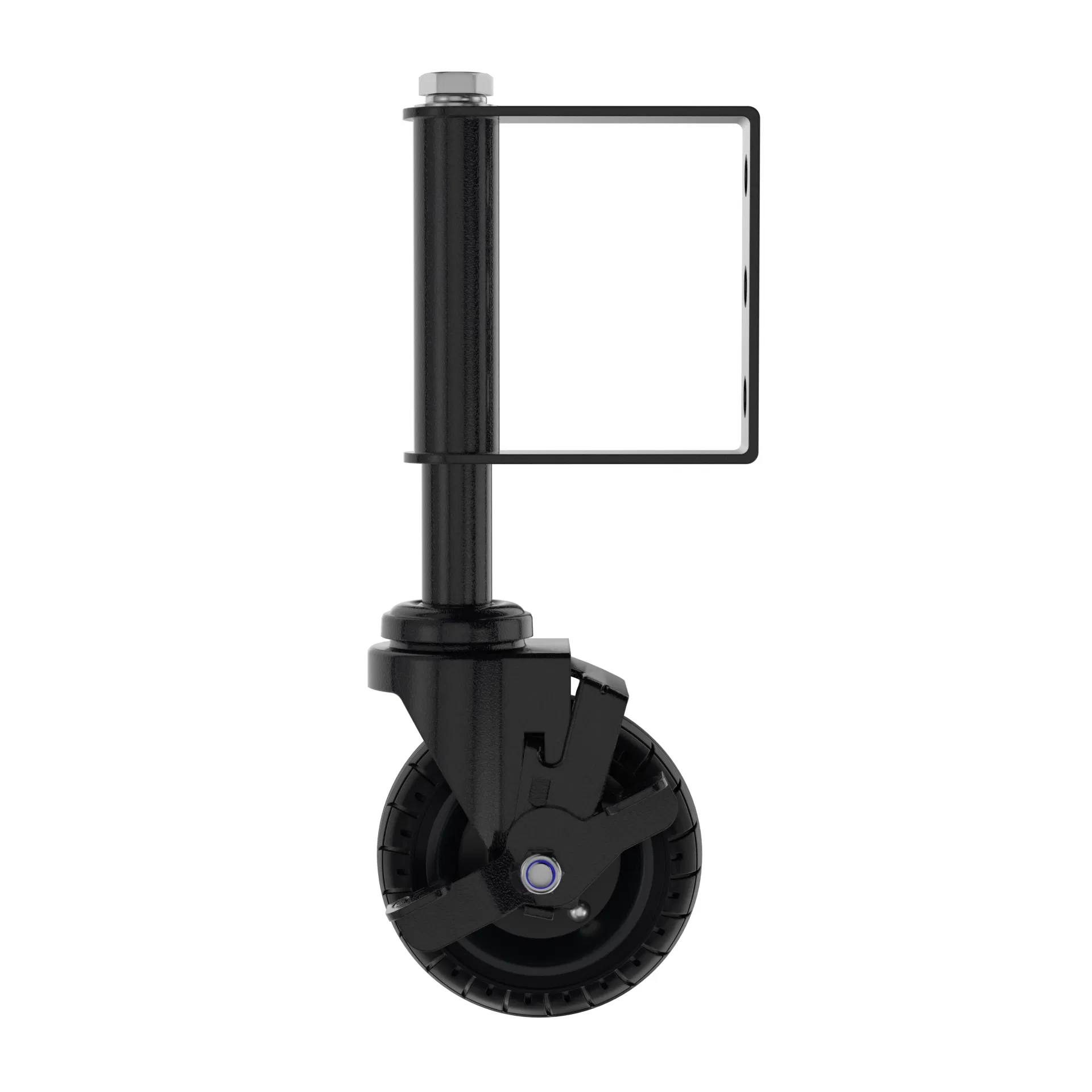 Door Caster with Brake for Wood Gates 4 Inch Wheel