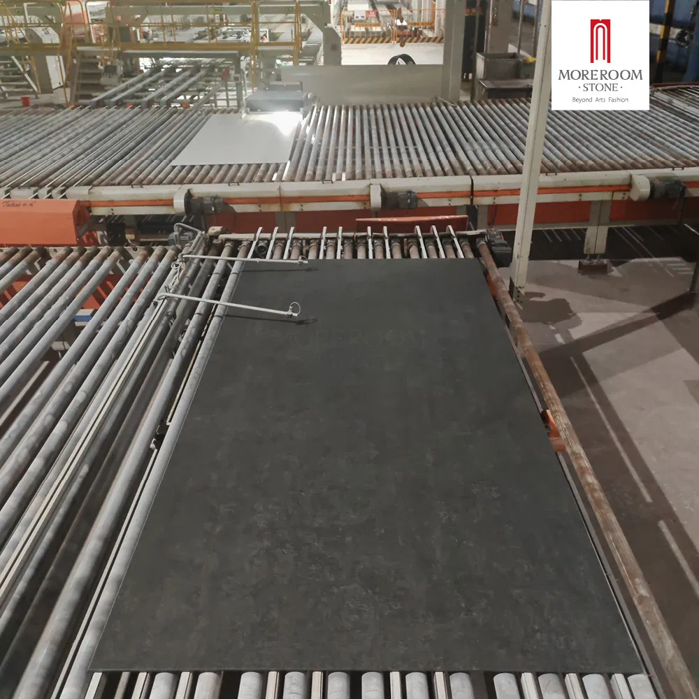 Large Porcelain Slab Sandy Grey Dark Marble Slabs for Modern Minimalist Decor