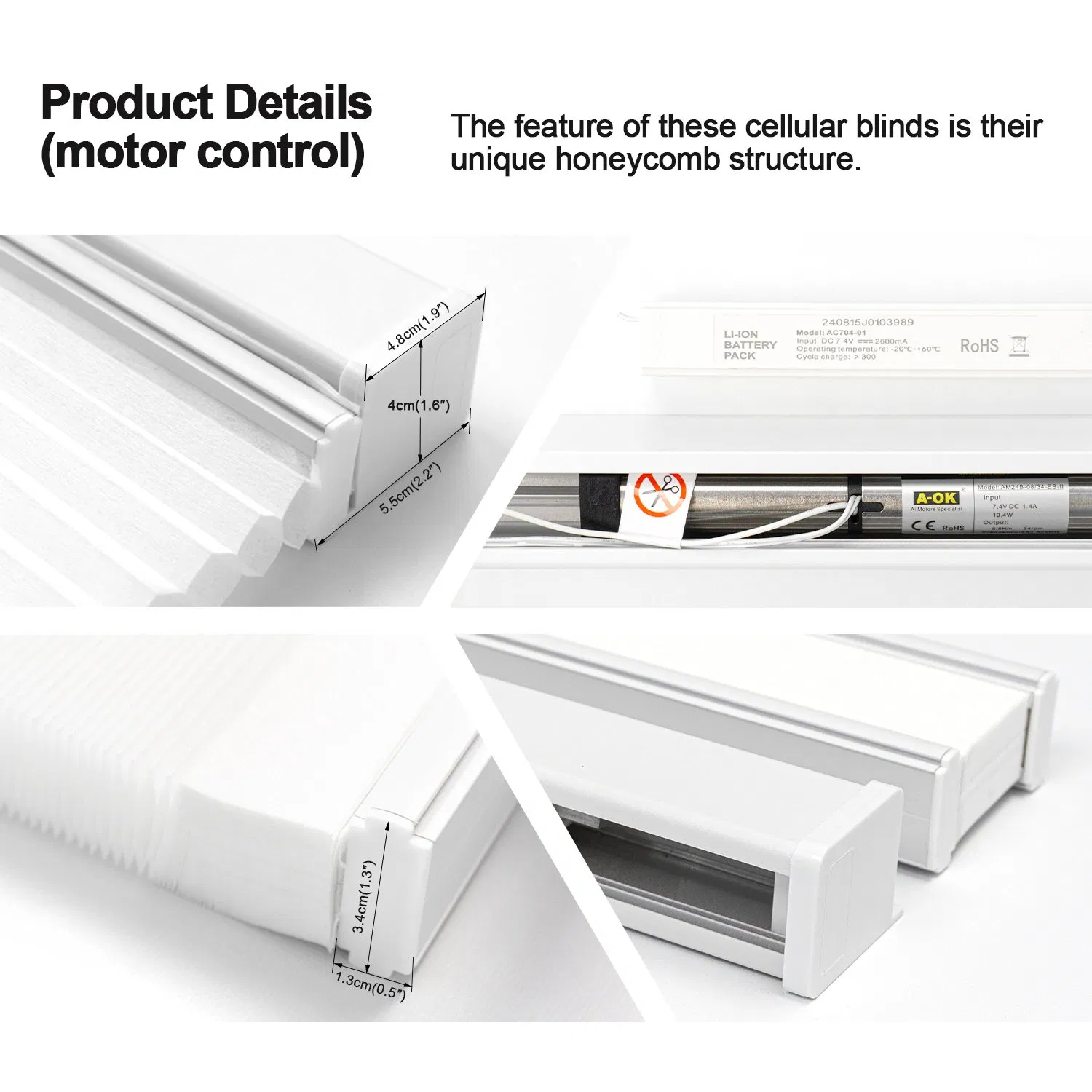 Modern Durable Top-Down Bottom-up Honeycomb Blinds Blackout Fabric Built-in Feature French Window Cover for Home Use