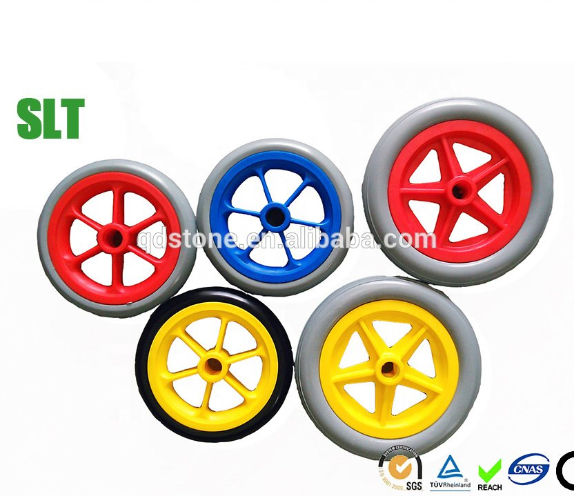 6X1.5 6 Inch PU Foam Wheel with PP Plastic Rim Wheelchair Wheels