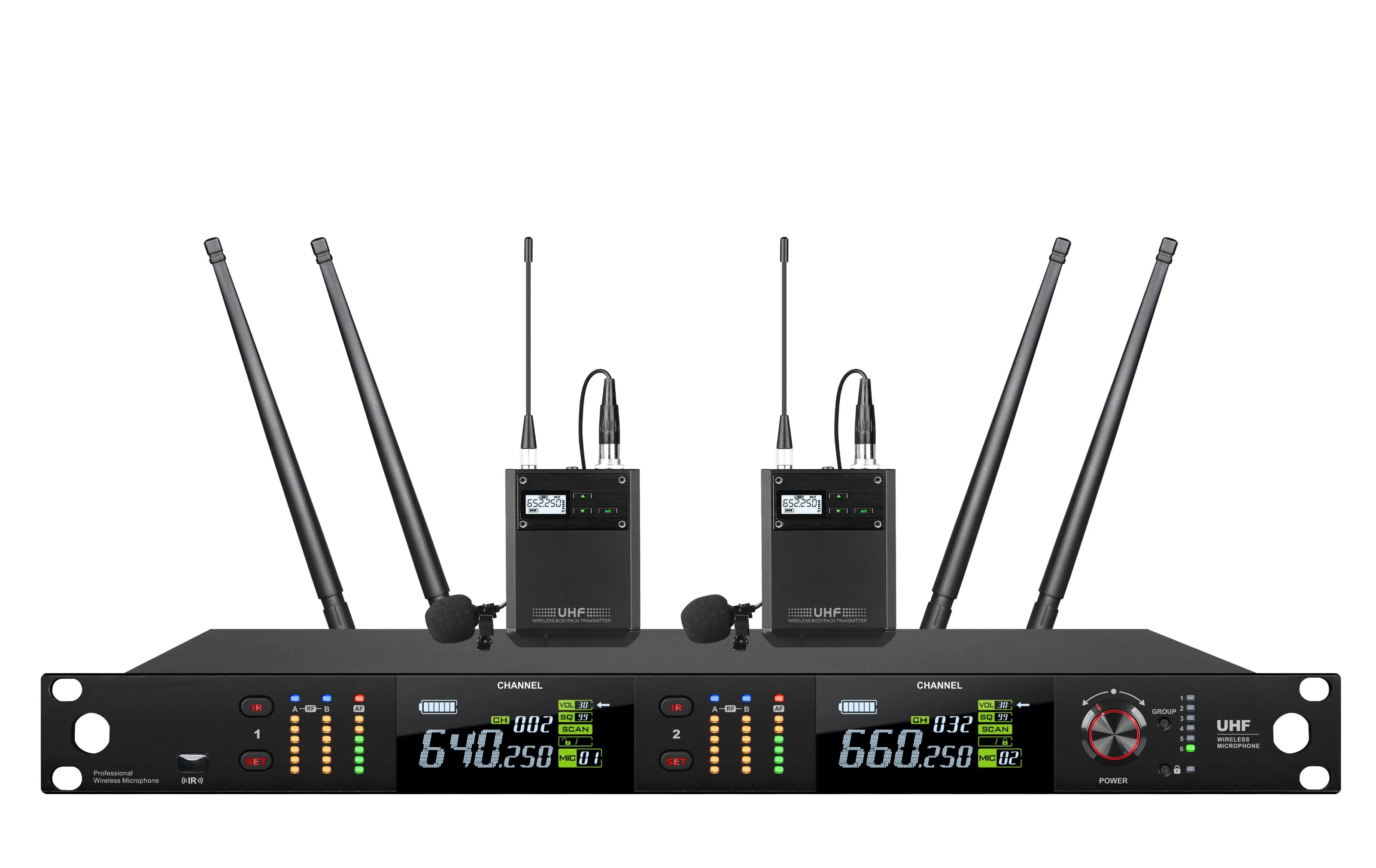 MD-575K True Diversity Professional Wireless Microphone Kit System
