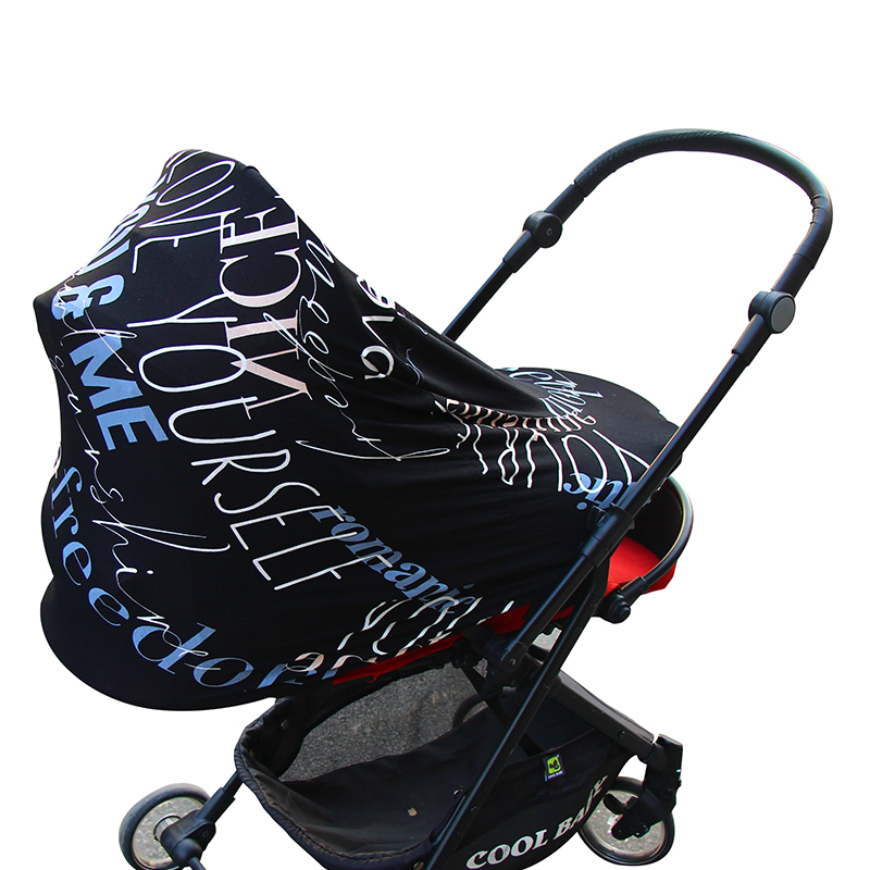 2024 Small Flower Rayon Stroller Cover