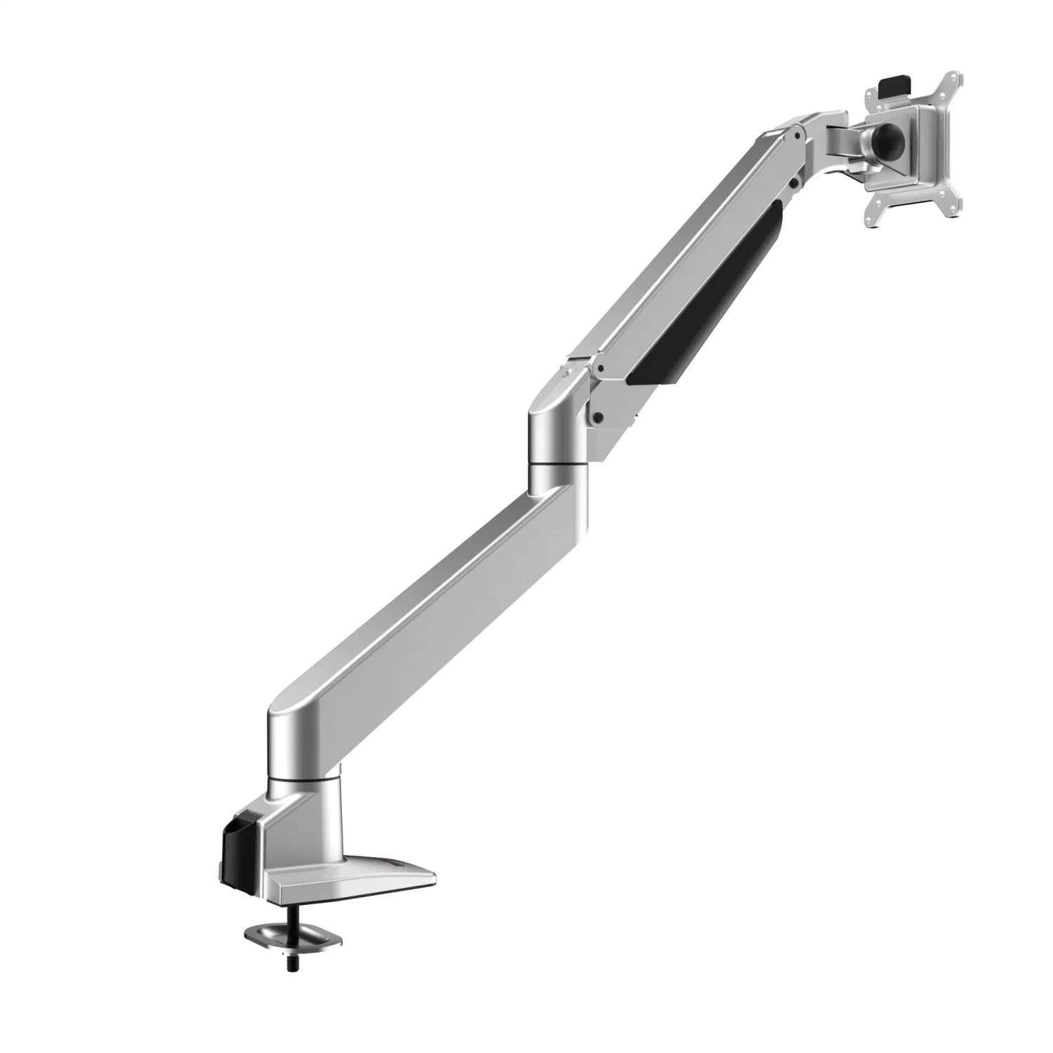 China Factory Premium Office Furniture Heavy Duty Loading Computer Desk Mount Screen Holder Aluminum Adjustable Gas Spring Single Monitor Stand Arm