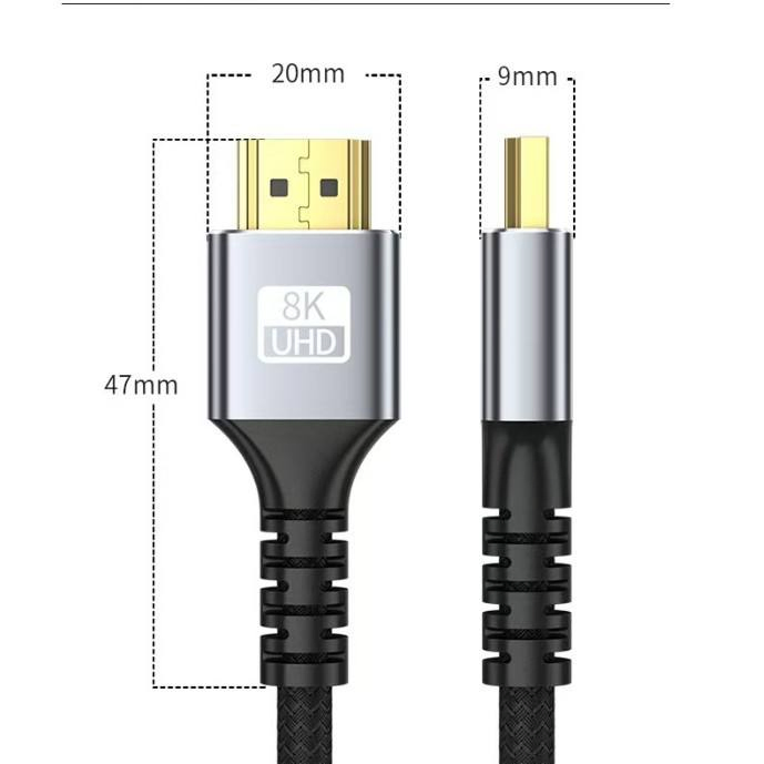 Кабель HDMI 8K 60Hz 4K 120Hz Ultra HD с оплеткой