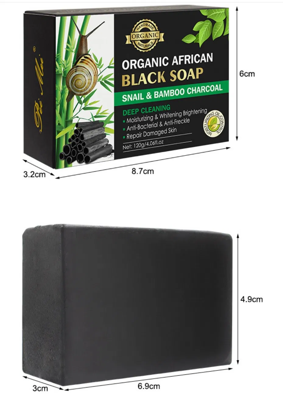 OEM Herbal Organic Handmade African Black Soap for Skin Whitening