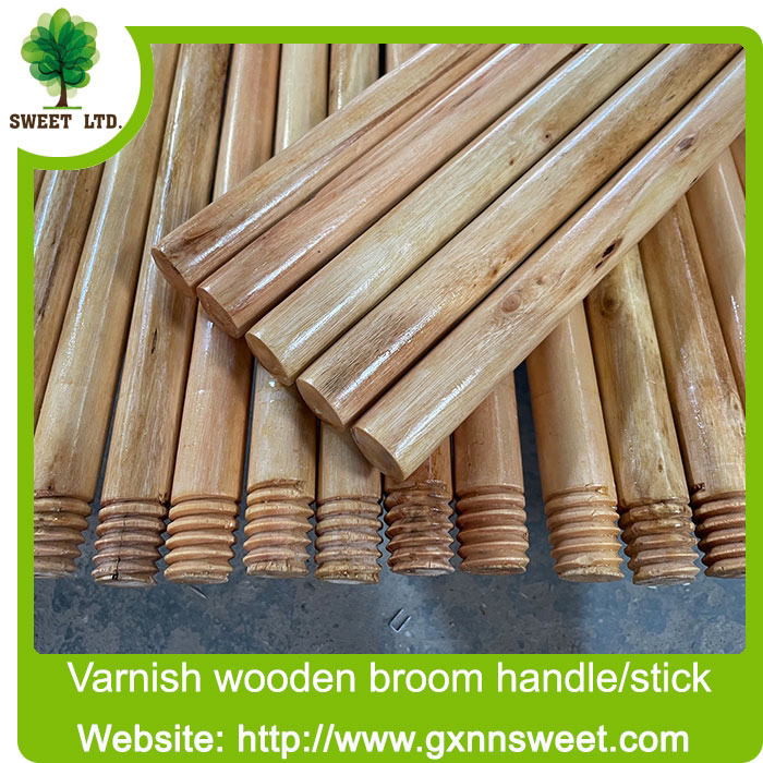 Painting Broom Handle for Cleaning Tools Wooden Mop Stick