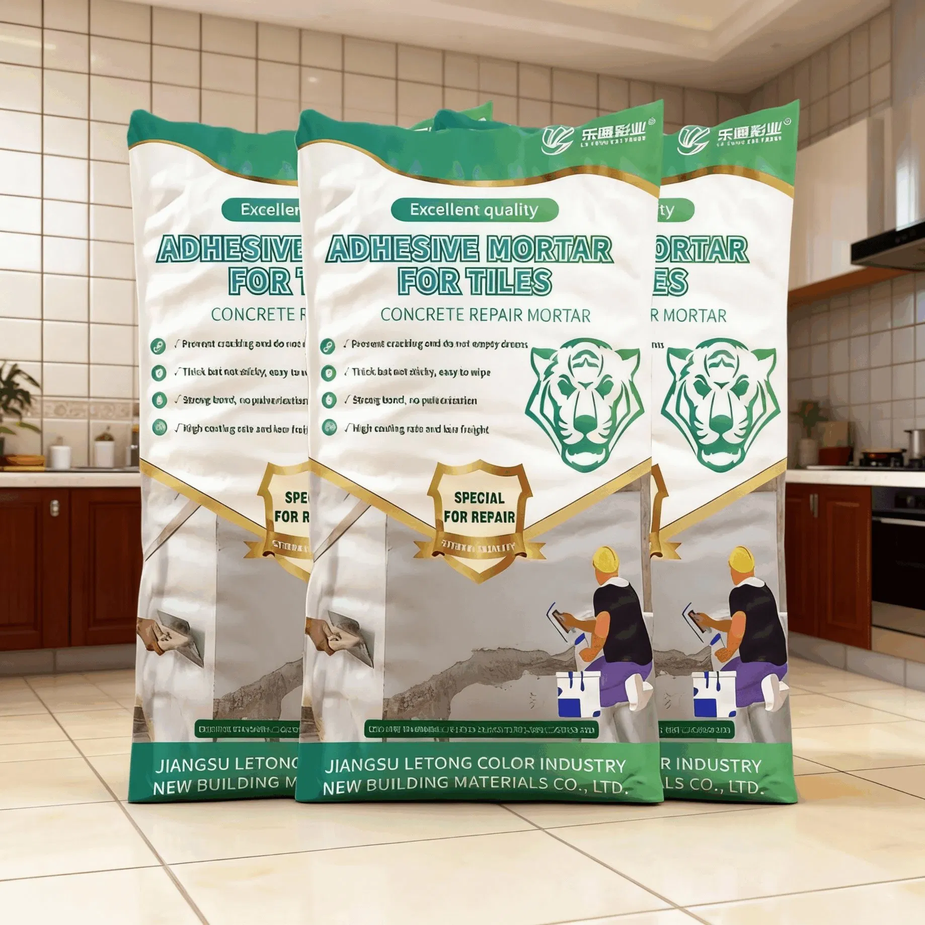 Hospital Operating Room Grade Tile Adhesive for Sterile Environments Requiring Frequent Disinfection