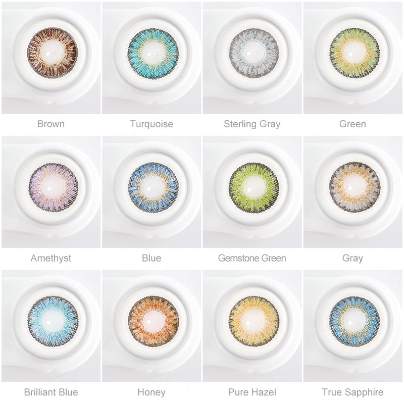 Colored Lenses for Eyes FL Color Contact Lenses for Brown Blue Green Eyes Lenses with Power
