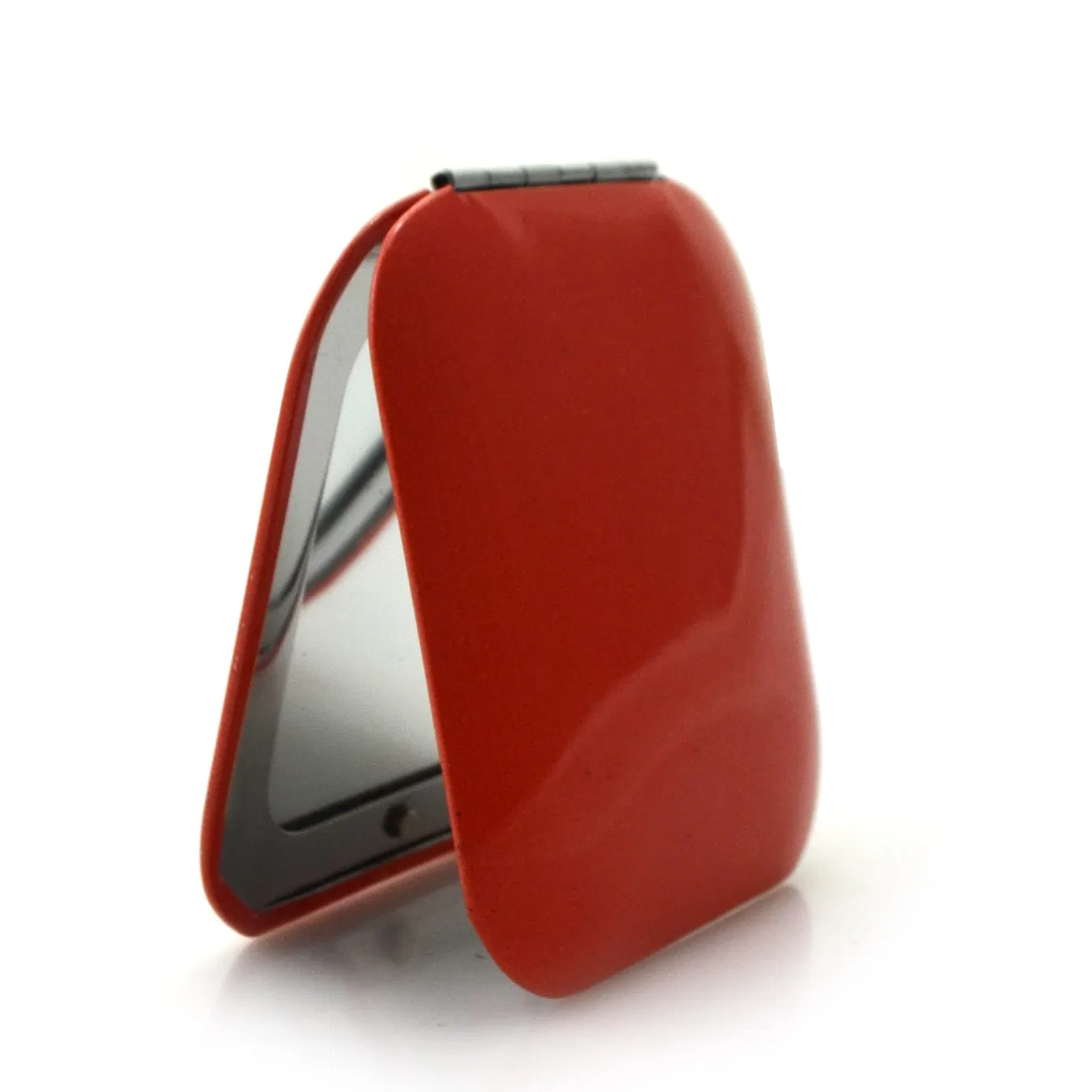 Metal Square Shape Basic Double Sides Magnifying Cosmetic Mirror for Makeup