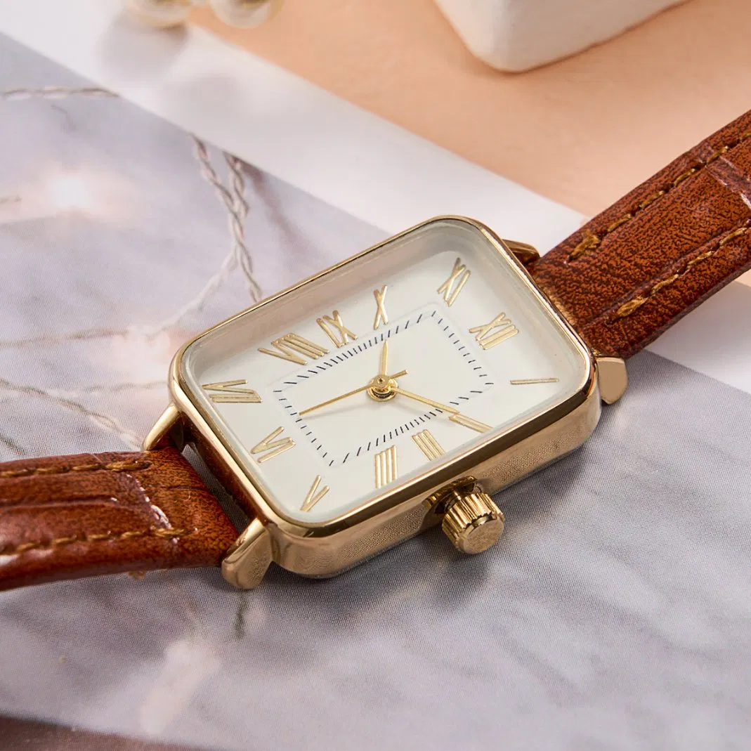Simple Lady Leather Wristwatches for Women Steel or Alloy for Wholesale Stock