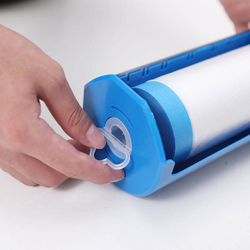 Customized Pre Taped Painter Painting Decoration Light Weight Plastic HDPE Masking Film Tape