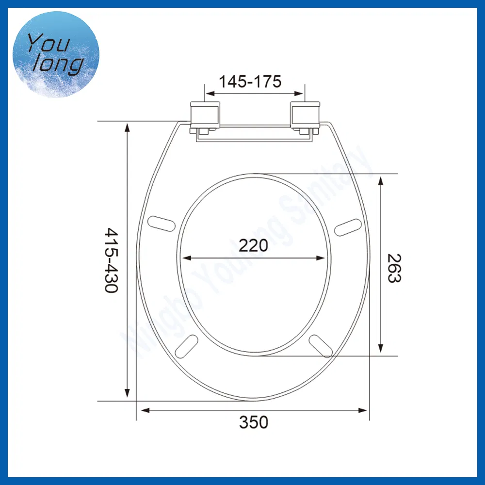Hot Sale Toilet Seat Bathroom Wc Soft Close PP Toilet Seat Cover with Hing
