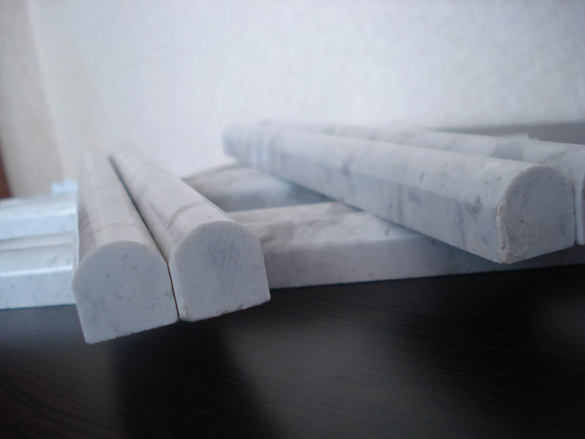 Luxury Abba White Marble Skirting Decorative Corner Moulding