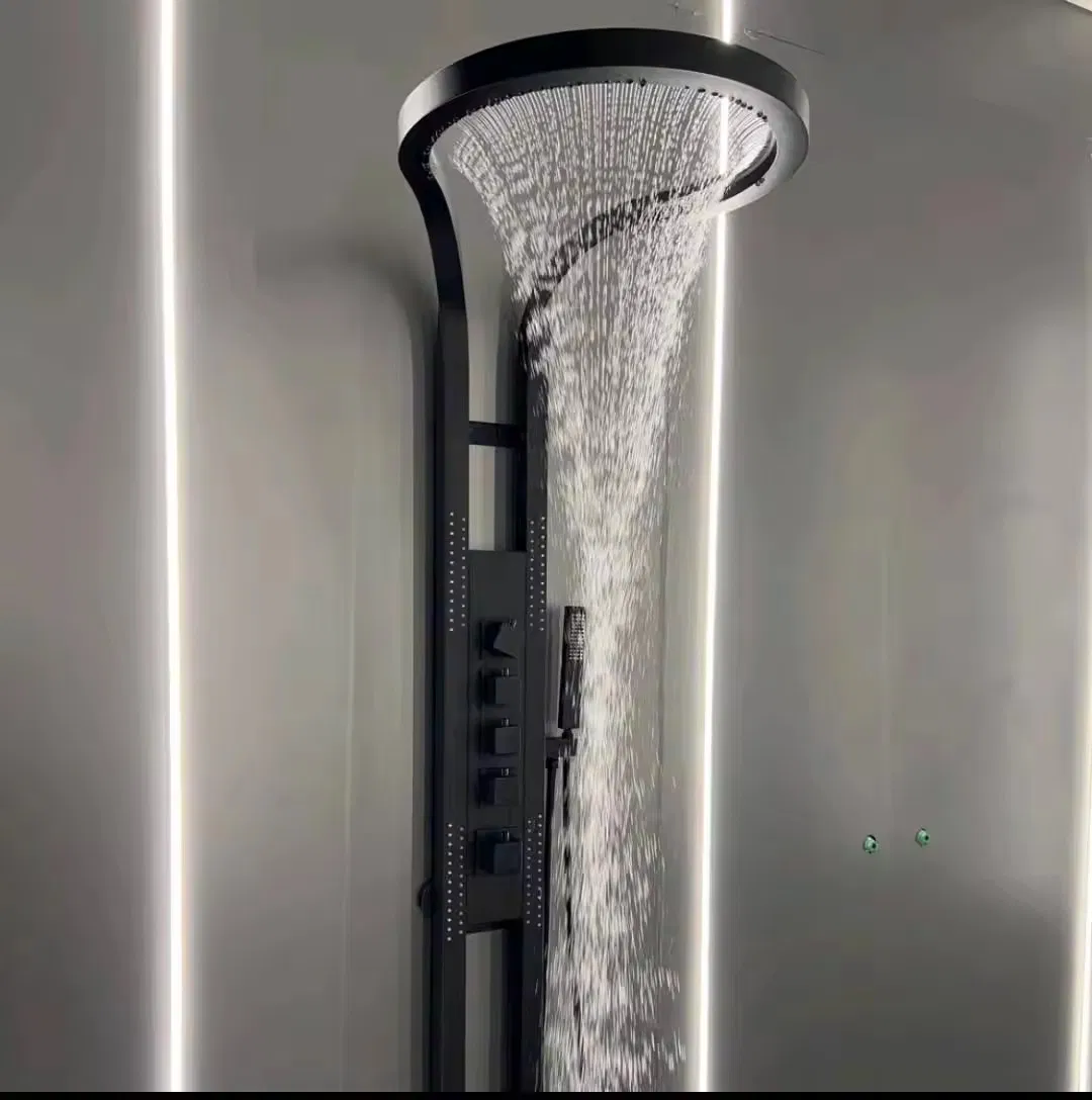 Popular Design Rainfall Waterfall Wall Mounted Rain Sprinkler Shower Set Panel