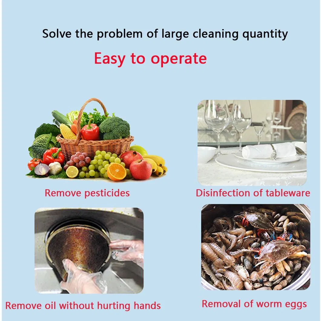 Efficient Ultrasonic Dish Washer for Home and Seafood Cleaning