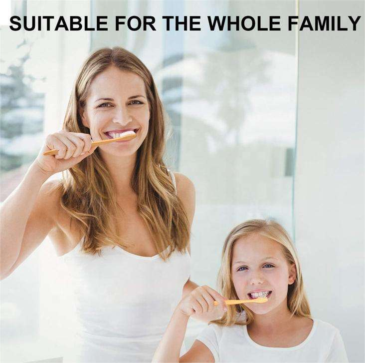 Free Sample Custom Biodegradable Eco-Friendly Bisphenol a Free Soft Bamboo Wood Toothbrush Charcoal Bamboo Made Human Toothbrush