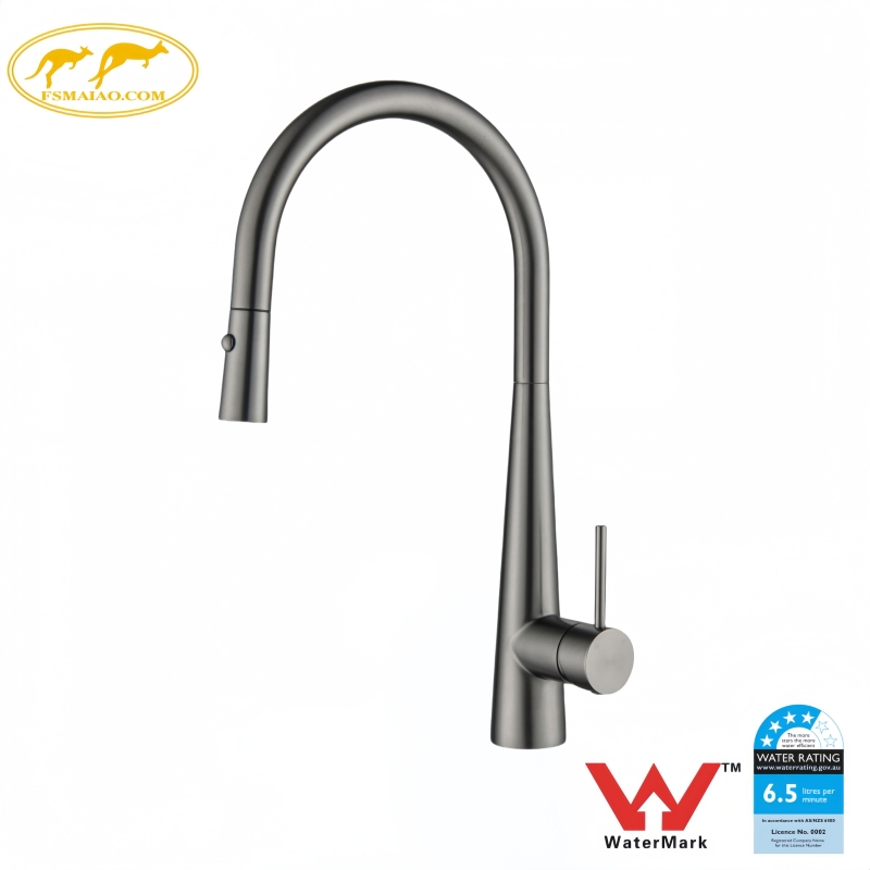 Watermark Certified Kitchen Tap Faucet for Australia High-Quality SS304 Construction Lead-Free Chrome Brushed Gun Metal Finish Sink Mixer