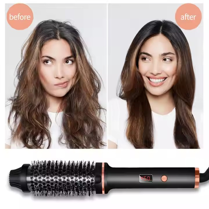 Hair Straightener Brush Dry Fast Hair Curler Rotating Hair Dryer Comb Rotating Hot Air Brush