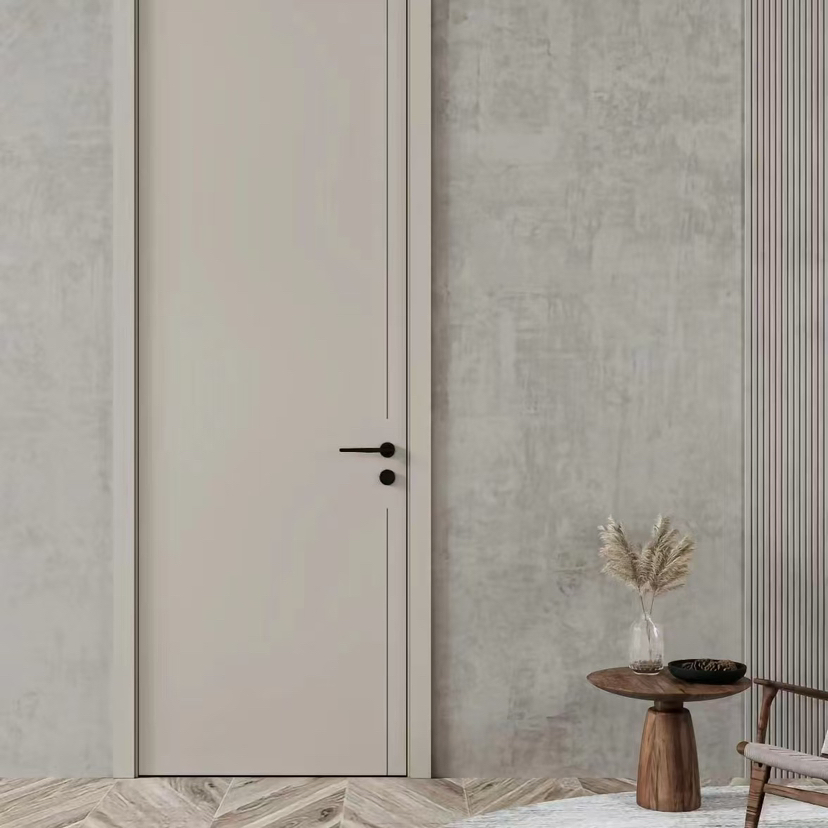 High-End Walnut Soundproof Wooden Door