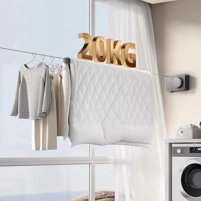 Sanipro OEM ODM Outdoor Indoor Laundry Hanger Rack Clothes Drying Line Wall Mounted Heavy Duty Hidden Retractable Clothesline