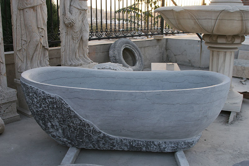 European Style Large Freestanding Solid Marble Natural Stone Bathtub