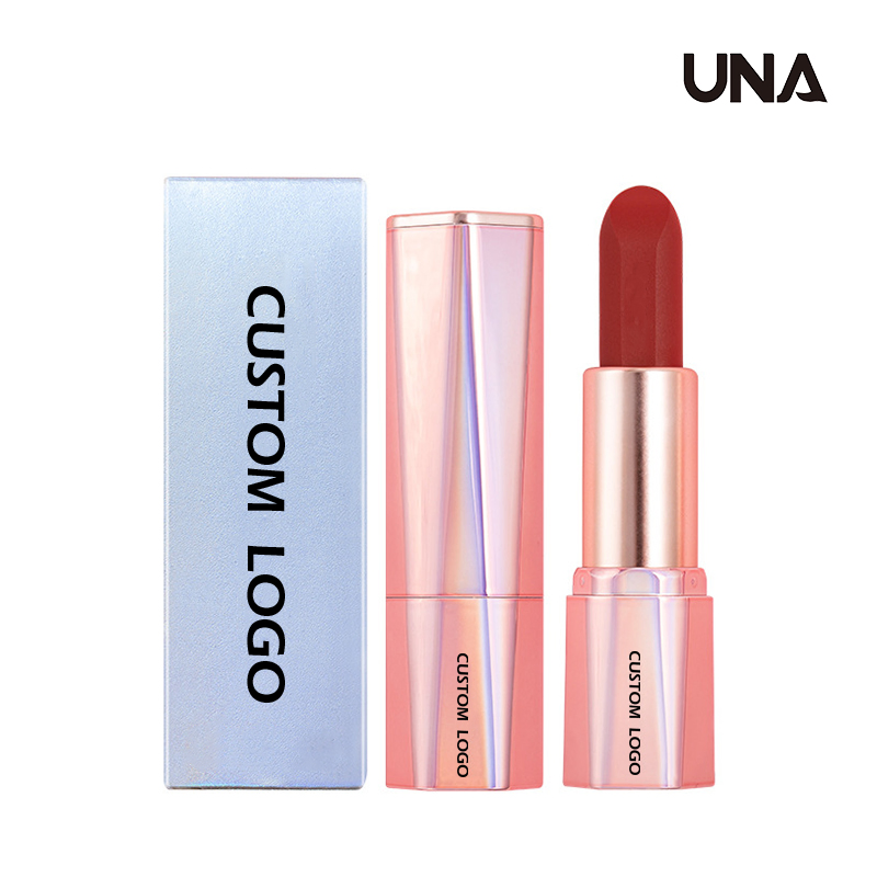 Hot Sale High Pigment Lip Glaze Makeup Mousse Texture Smooth Velvet Lipstick Custom