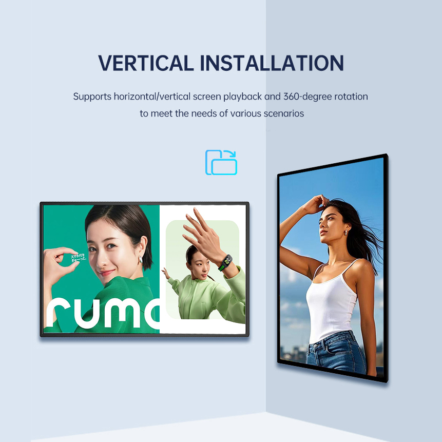 Advertising Machine Wall Mount Digital Screen Terminal Slim Panel Advertising Display