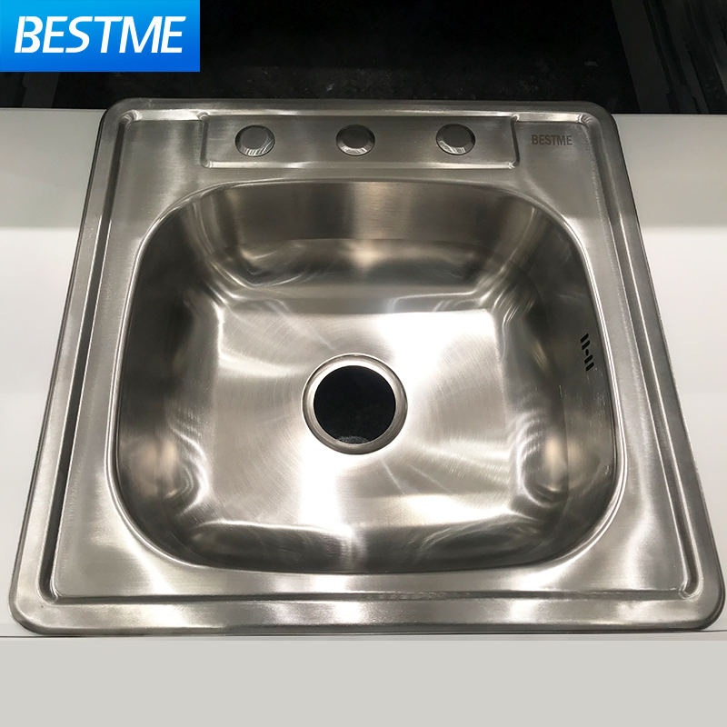 Best Selling Kitchen Sinks Single Bowl Brasile Market Drainboard Sink (BS-625-201M-5351)