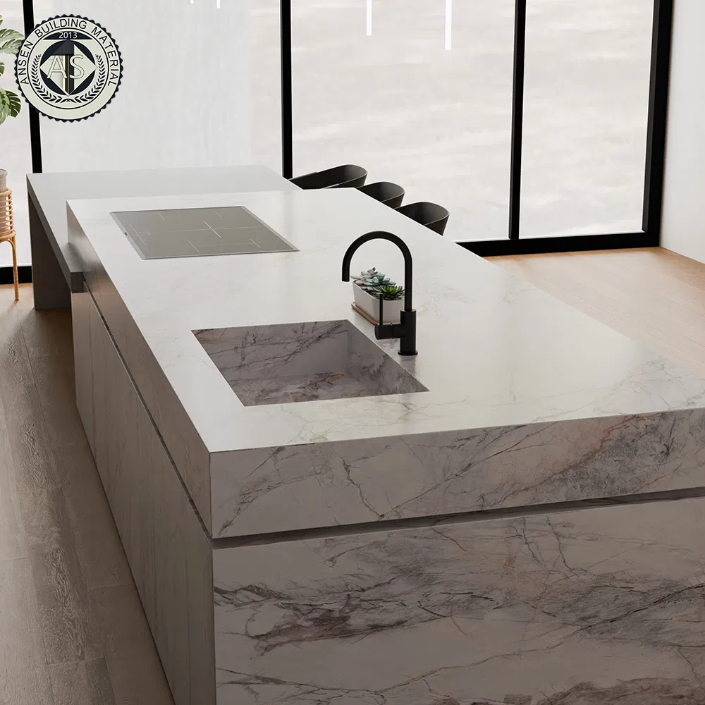 Artificial Calacatta Quartz Slabs Supplier for Kitchen/Bathroom/Countertop/Vanity Wholesale Price