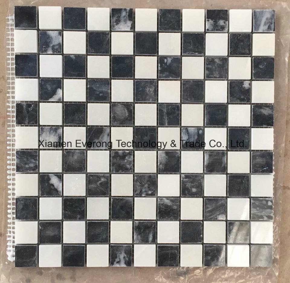 White&Black Marble Mosaic/Crystal White Marble/Art Mosaic for Wall Cladding/Bathroom