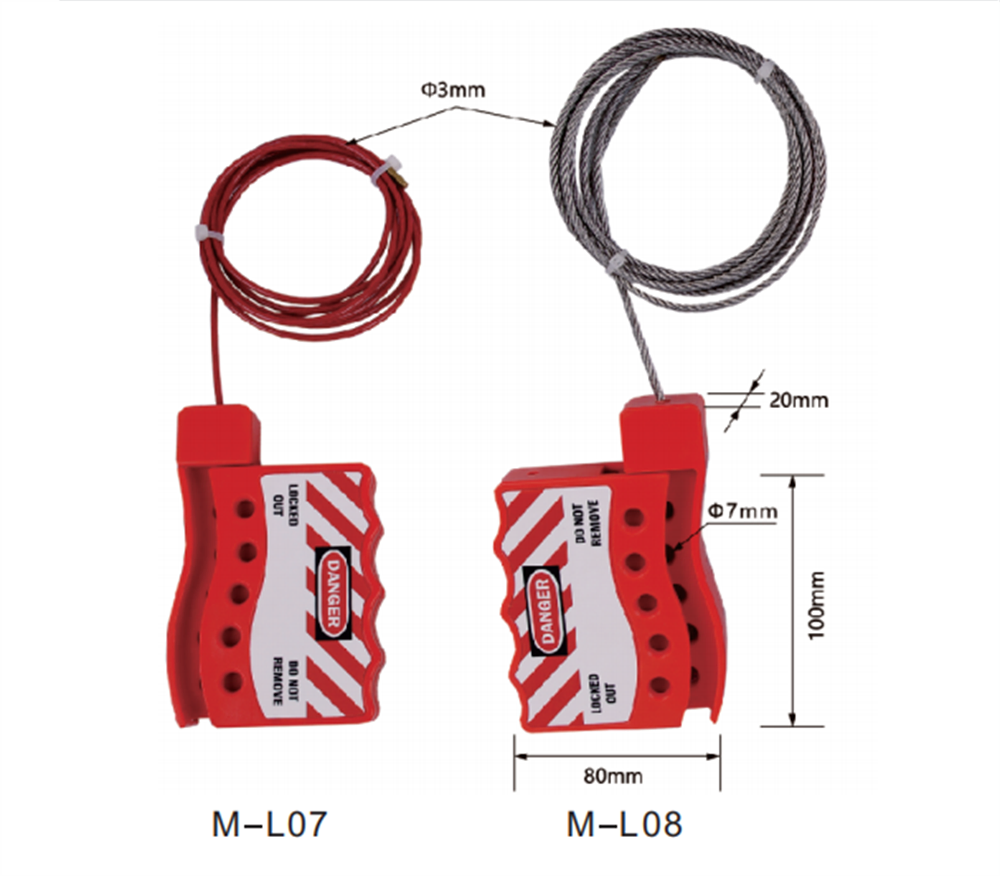 Universal Stainless Steel Cable Lockout Device for Equipment Safety