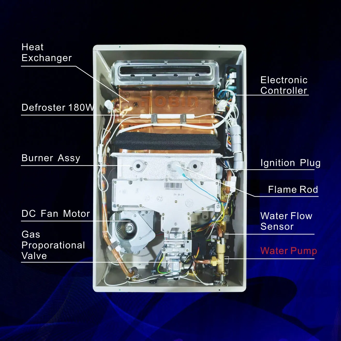 Проточный газовый водонагреватель 20 л/мин