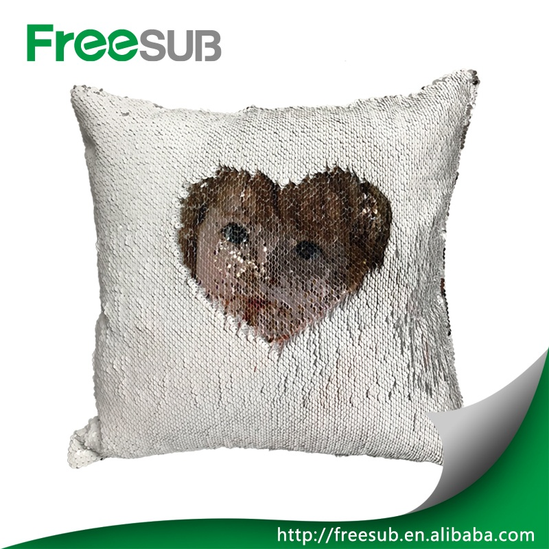 2018 Newest Sequins Bright Sublimation Pillow Case, Home Use Magic Sublimation Pillow