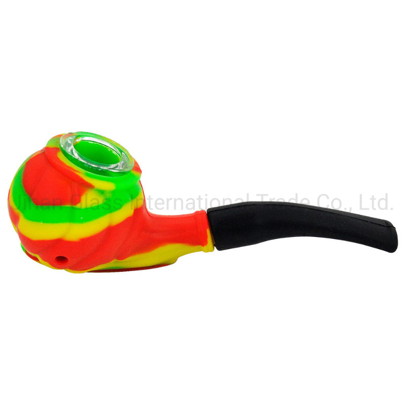 Petal Shaped Camouflage Silicone Pipe Plastic Filter Smoking Water Pipe