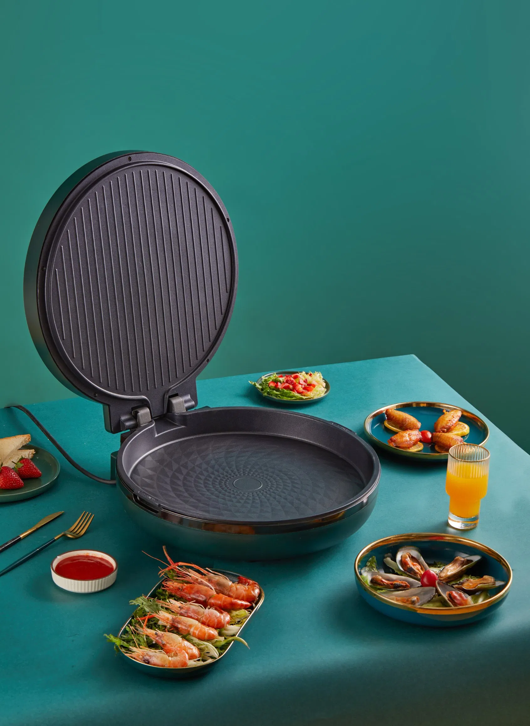 Removable Nonstick Cooking Plate Electric Griddle 40cm