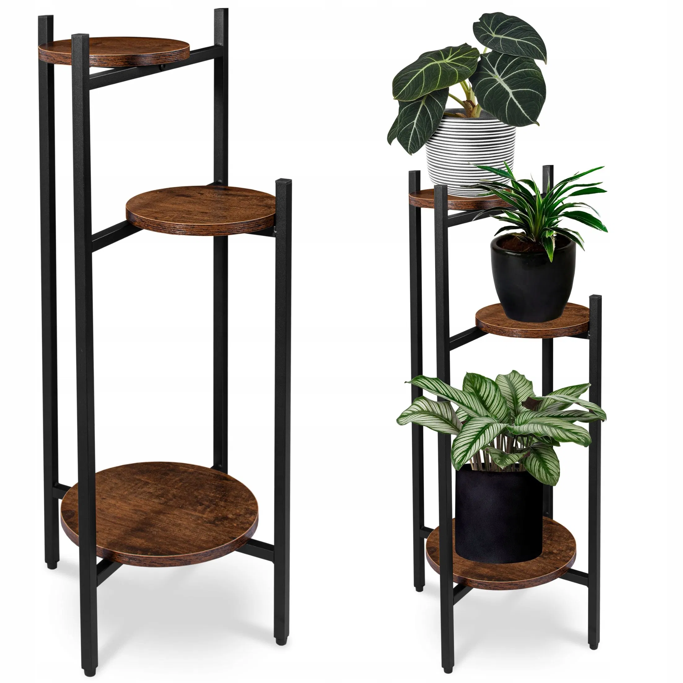 Wood Plant Rack Support Outdoor Wooden Hang Potting Shelf Wedding Decoration Multi-Layer Flower Stands Display