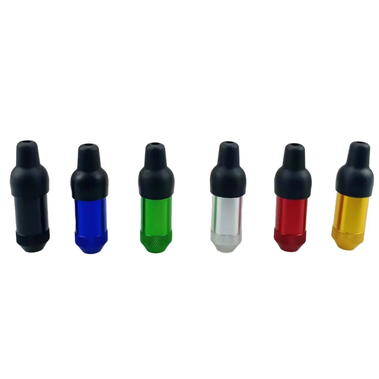 Carved Nipple Metal Smoking Pipe Tobacco Snuff Tube Hand Pipes Durable Rubber Mouth