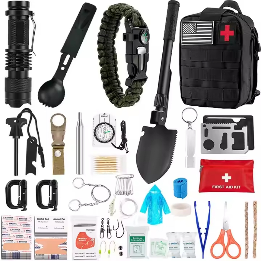 Outdoor Portable Emergency First Aid Kits Hiking Fishing Tools Survival Gear Kit