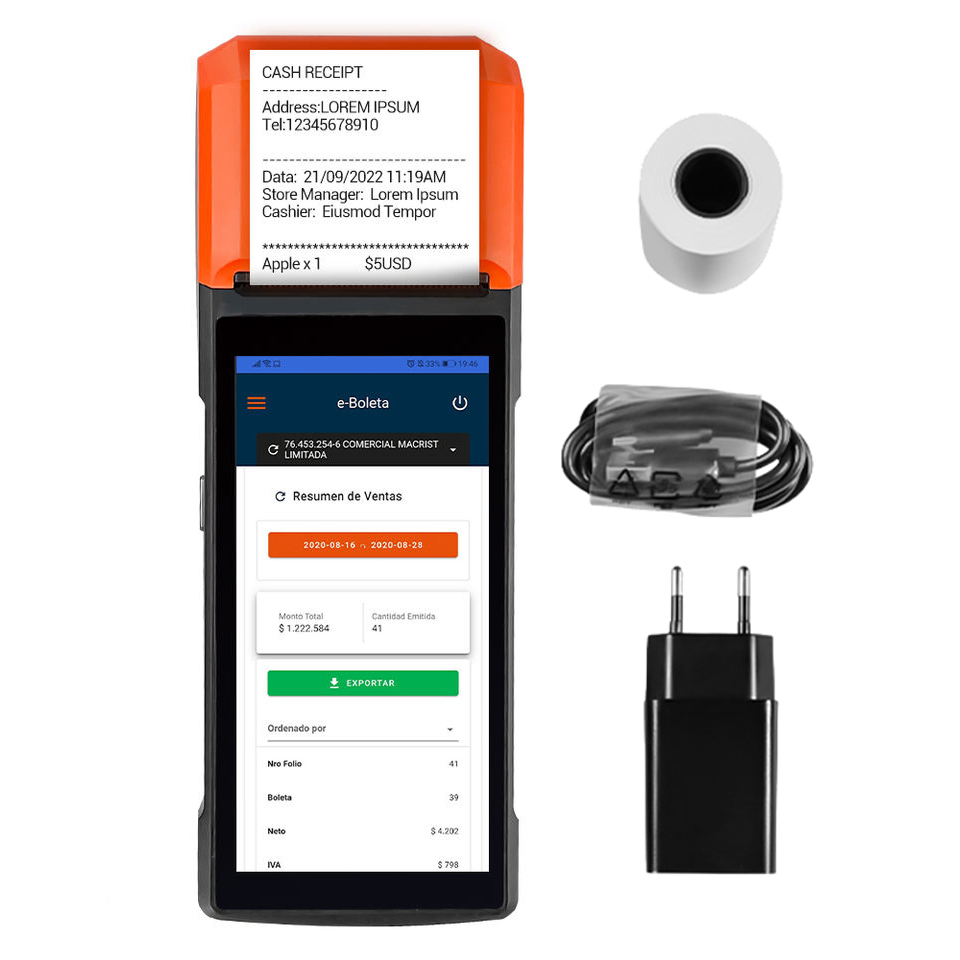 4G NFC Android Payment Handheld POS Terminal with Built-in Printer R330 Plus