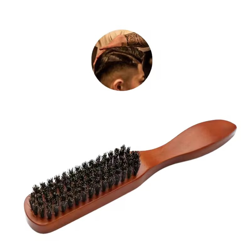 100% Natural Medium-Soft Wild Boar Bristle Custom Logo Beard Brush