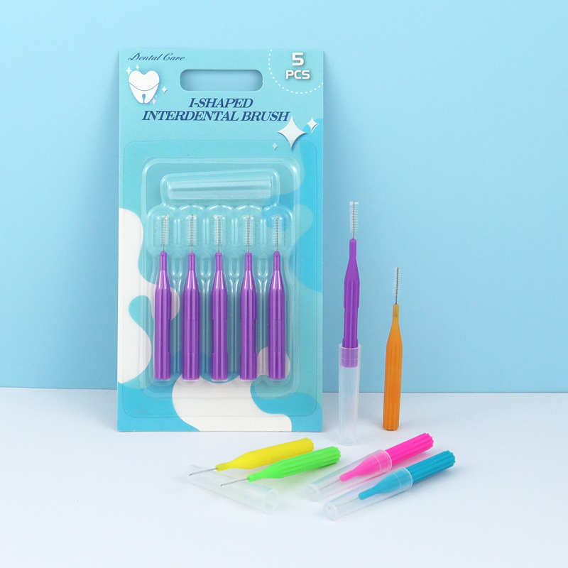 Orthodontic Interdental Brushes with Single Protective Cover for Adults Teeth Cleaning