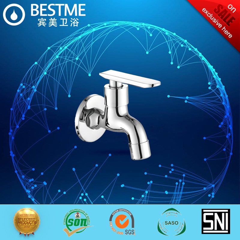 Настенный кран для стиральной машины, латунь, хром (BF-T002A)