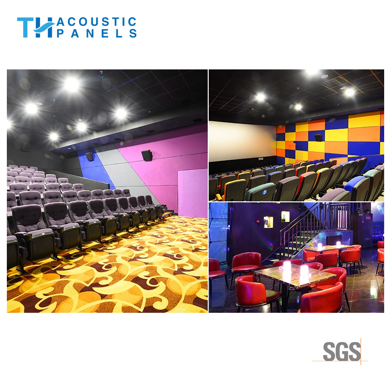 15mm Flame Retartant Polyester Fiber Decorative Acoustic Panel for Cinema