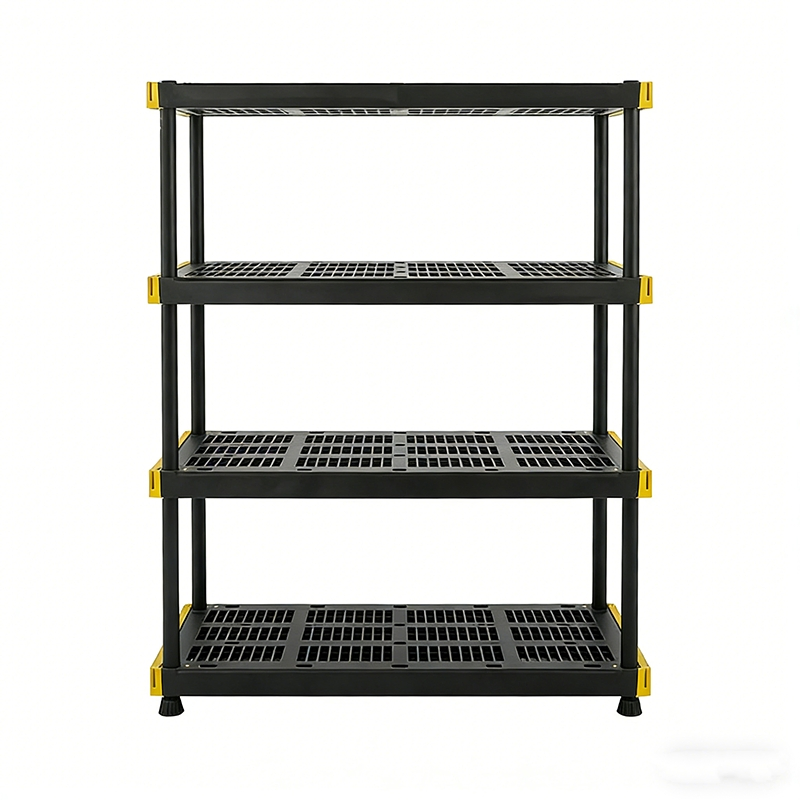 Стеллаж пластиковый 4-х секционный HD48 Heavy-Duty черный