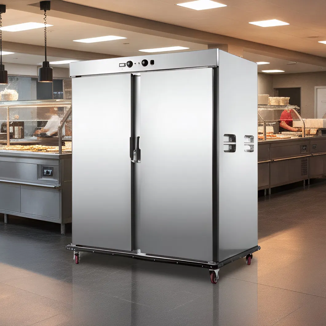 Hot Sale Double Doors Commercial Banquet Cart with Wheel Food Warmer Cart