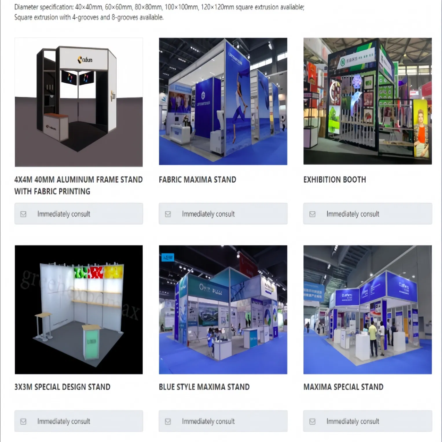 Standard Booth Exhibition Rack Material Size Compatible Display Stand with Germany System