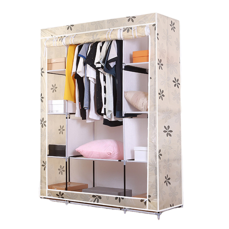 Costomized Modern Steel Wardrobe Cabinet Furniture Simple Assembly Wardrobe