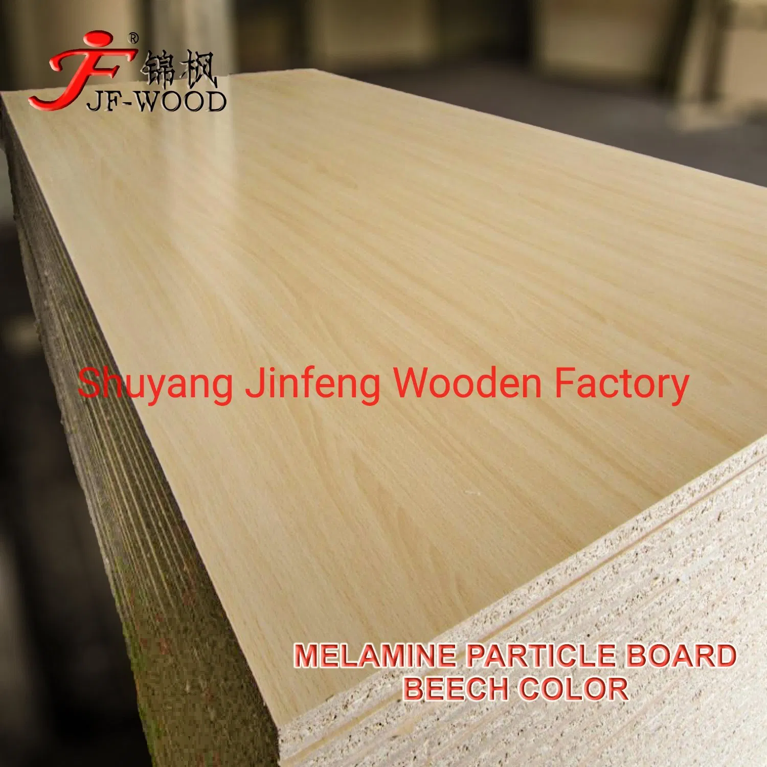 Laminated Particle Board Chipboard 2f Beech Cherry Wood Grain Color Matt Smooth Zoida Ash Print Surface 1220*2440*16mm 18mm 25mm